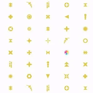 Alison Glass 8074 Artifact Gold On Cream