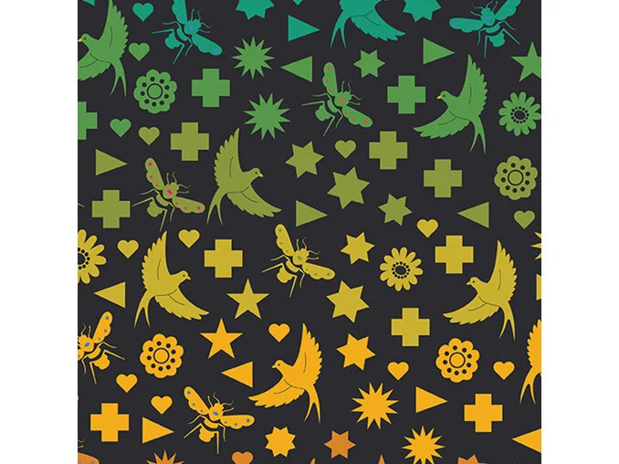 Alison Glass 9699 Birds Bees Symbols