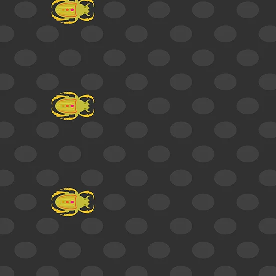 Alison Glass Scarab Dot Black Grey