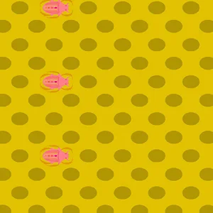 Alison Glass Scarab Dot Mustard
