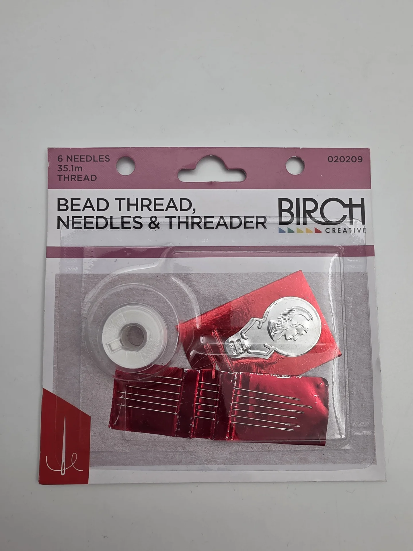 Birch Bead Thread Needle Set