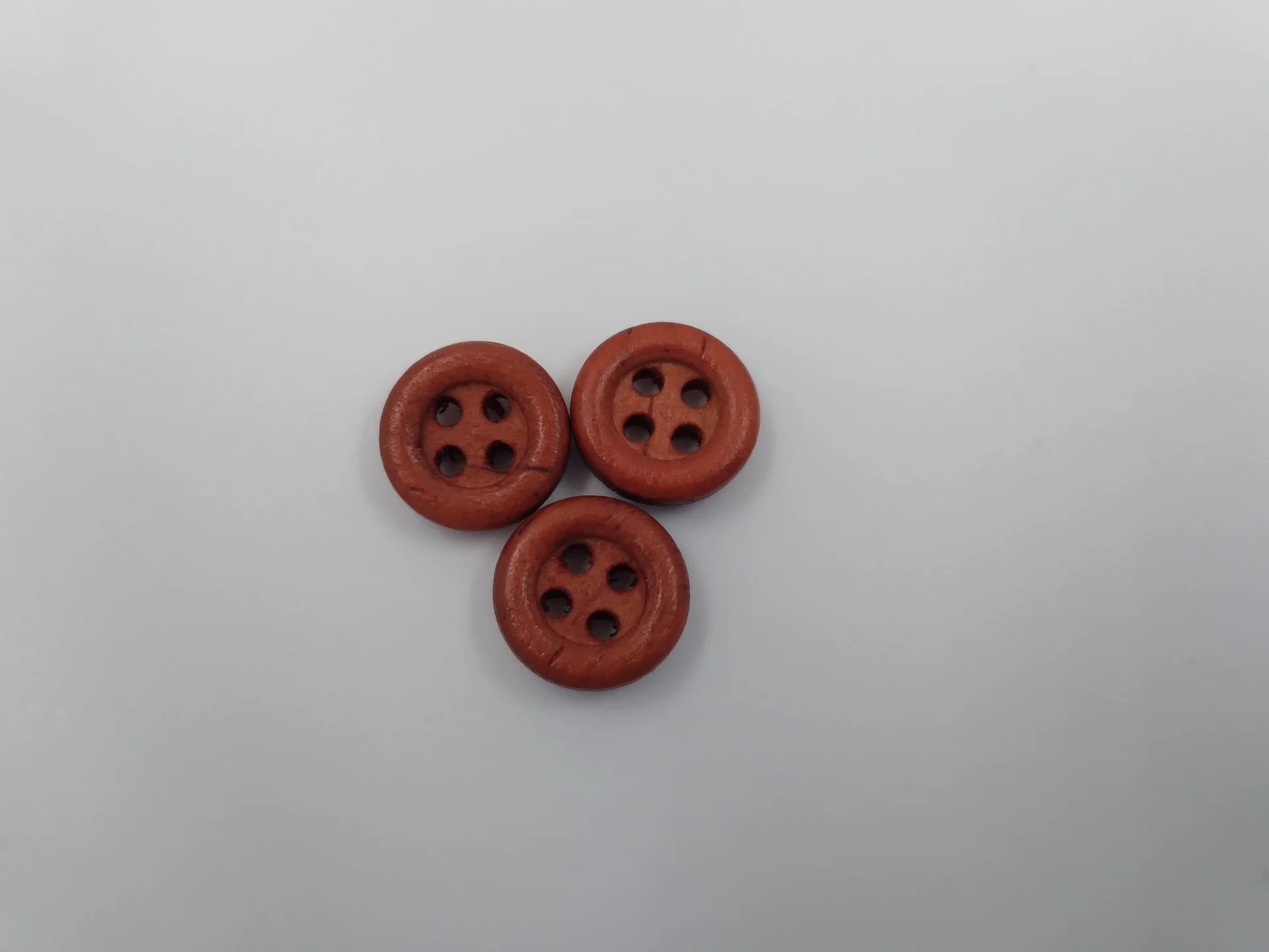 Button 2124 Dark Wooden 4 Hole Small