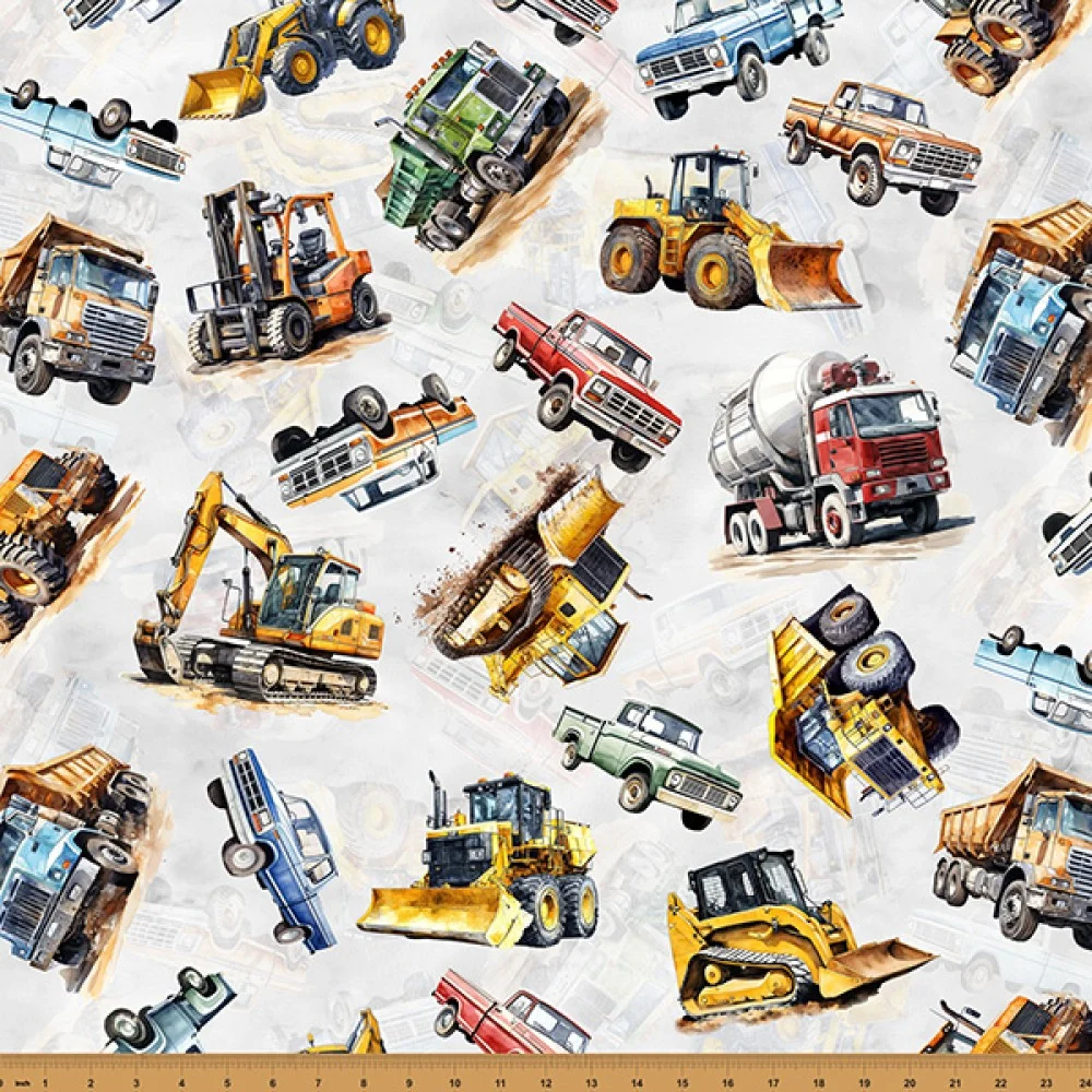 Children 5639 Construction Vehicles Light Gray