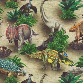 Children Giants Dinosaur Sand