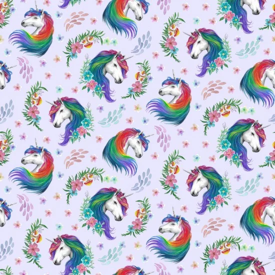 Children Rainbow Unicorns Heads