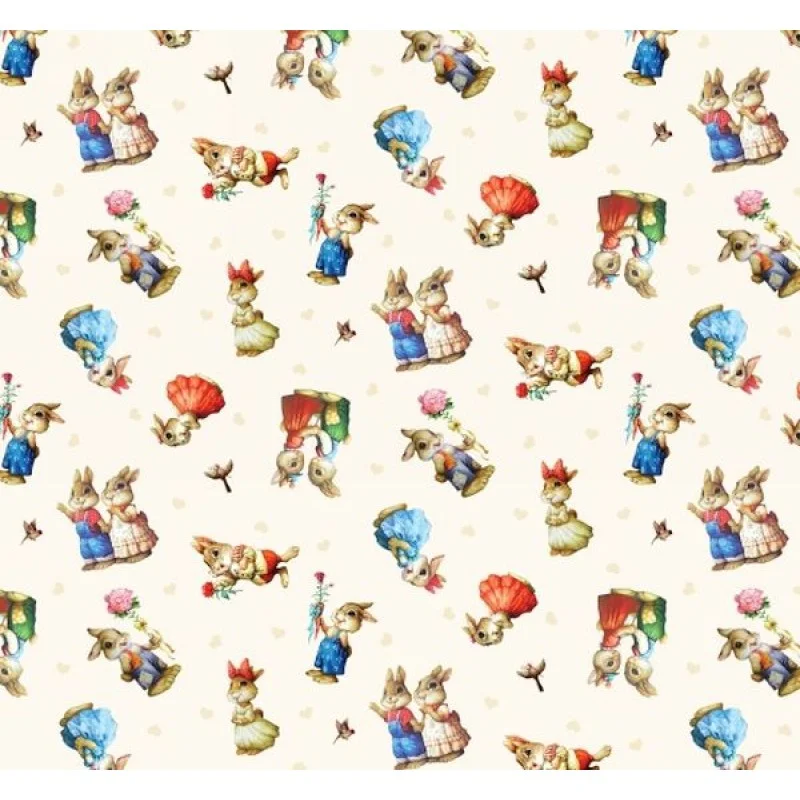 Children Tossed Bunnies Cream