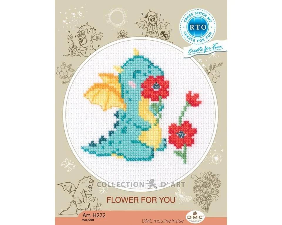 Collection D'Art Cross Stitch Kit 272 Flower For You