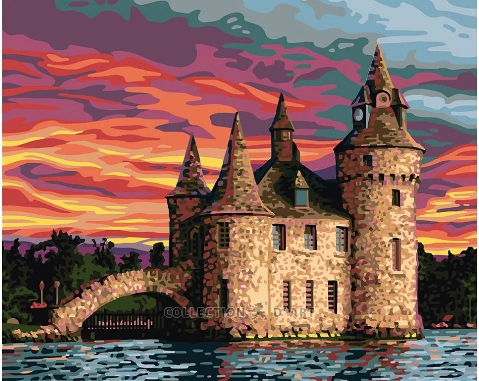 Collection D'Art Tapestry Canvas 877 Castle