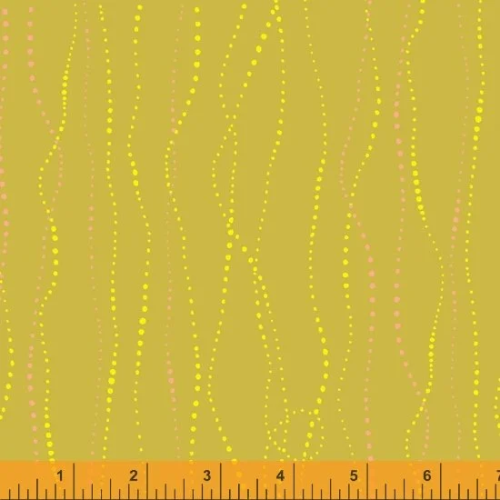 Dots Aerial Wavy Dot Lines Chartreuse