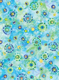 Dots Wild Things Abstract Blue Green