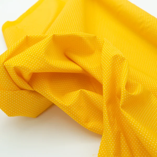 Fabric Cotton Gold Yellow Pin Spot