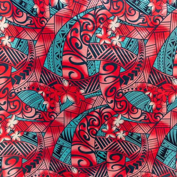 Fabric Cotton Navy Pink Teal