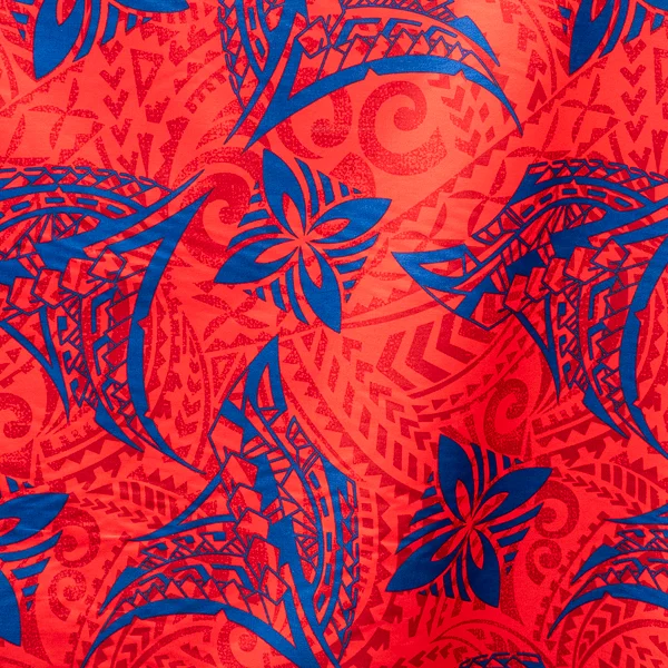 Fabric Cotton Print Red Royal Pasifika