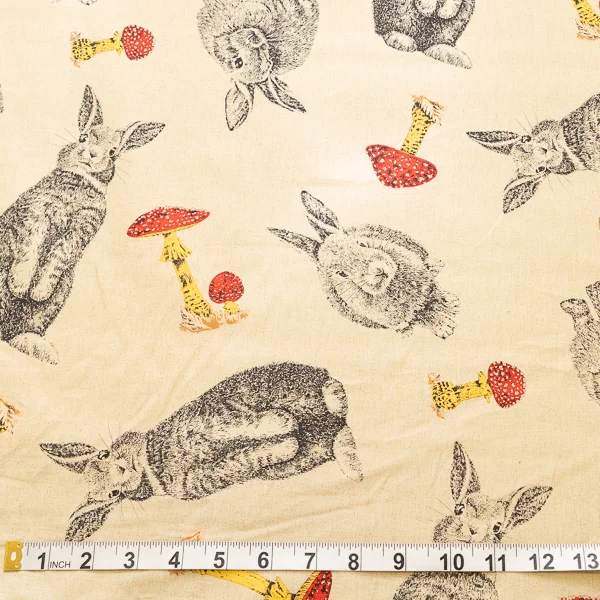 Fabric Cotton Rabbit Run