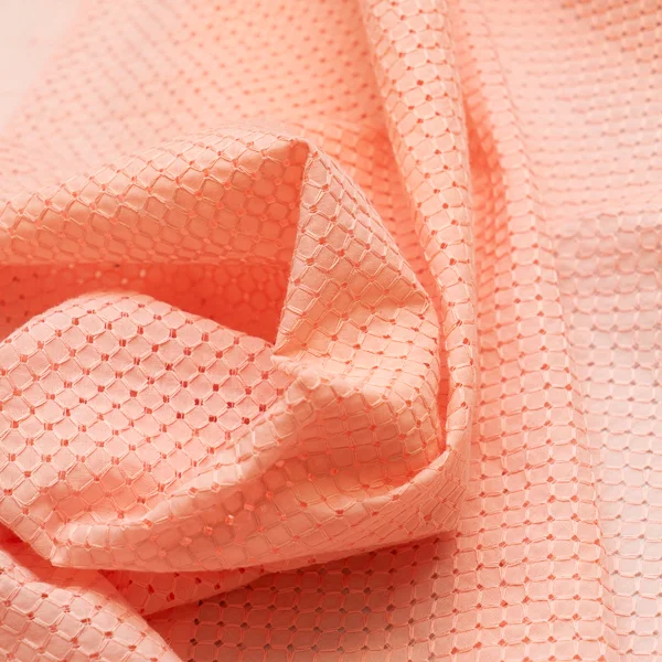Fabric Diamond Embroidered Peach