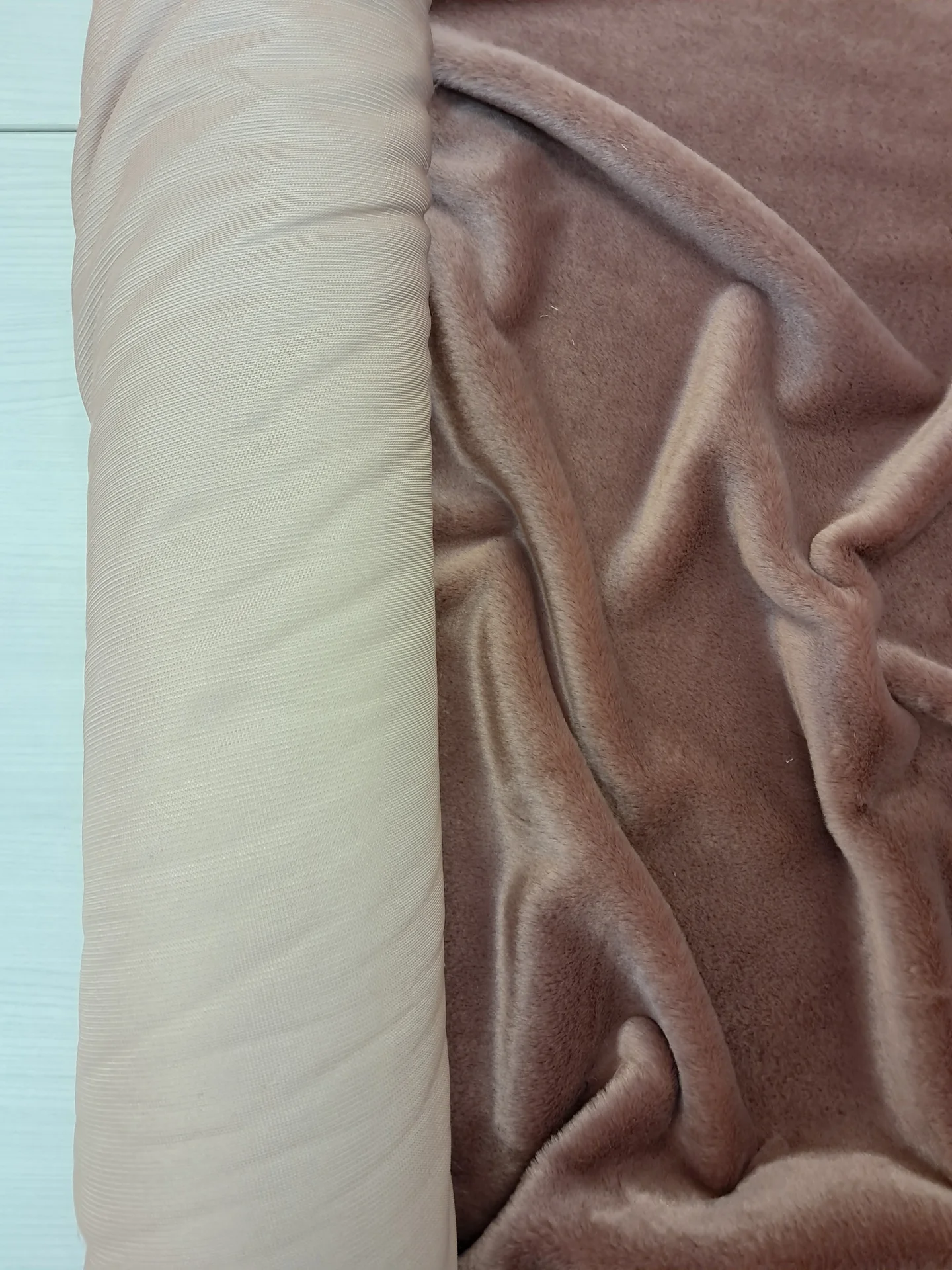 Fabric Faux Fur Blush