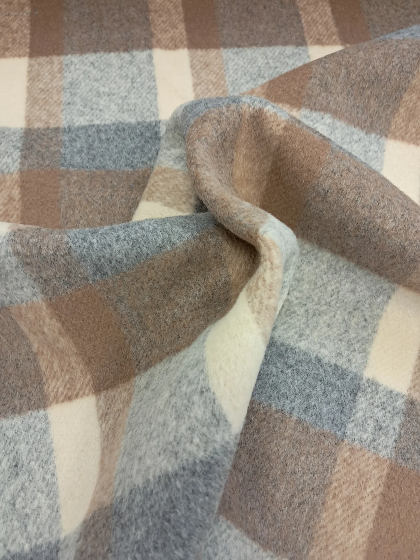 Fabric Fiona Light Brown Check