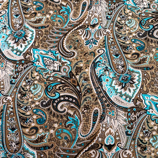 Fabric Janna Cotton Print Taupe
