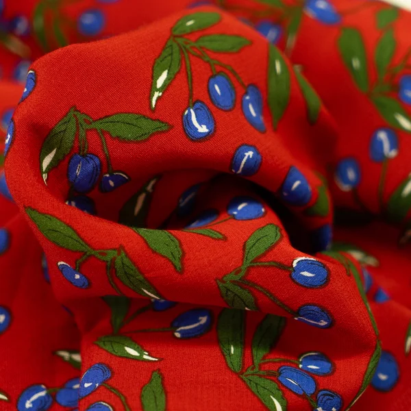Fabric Messina Viscose Print Red