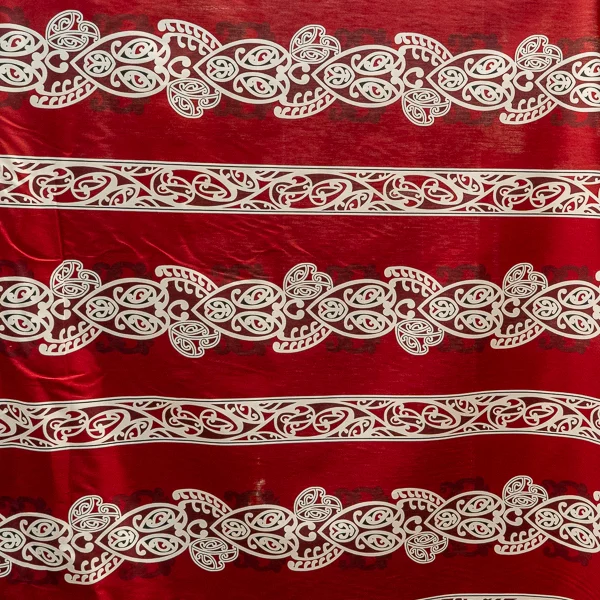 Fabric Pacifica Print Burgundy