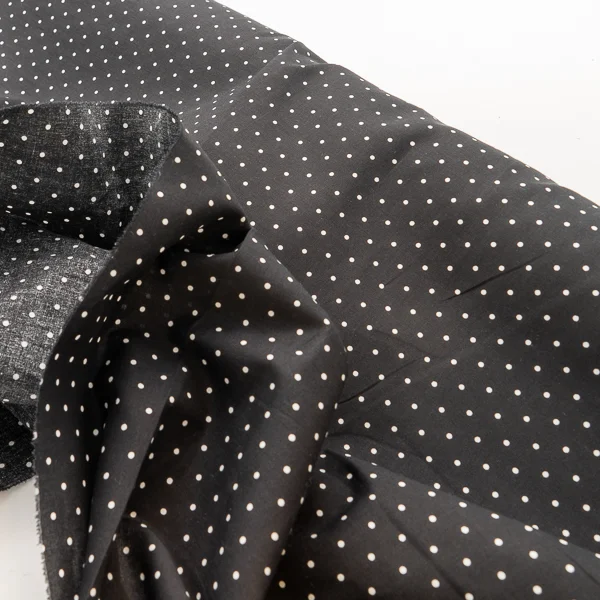 Fabric Peggy Black Ivory Spot