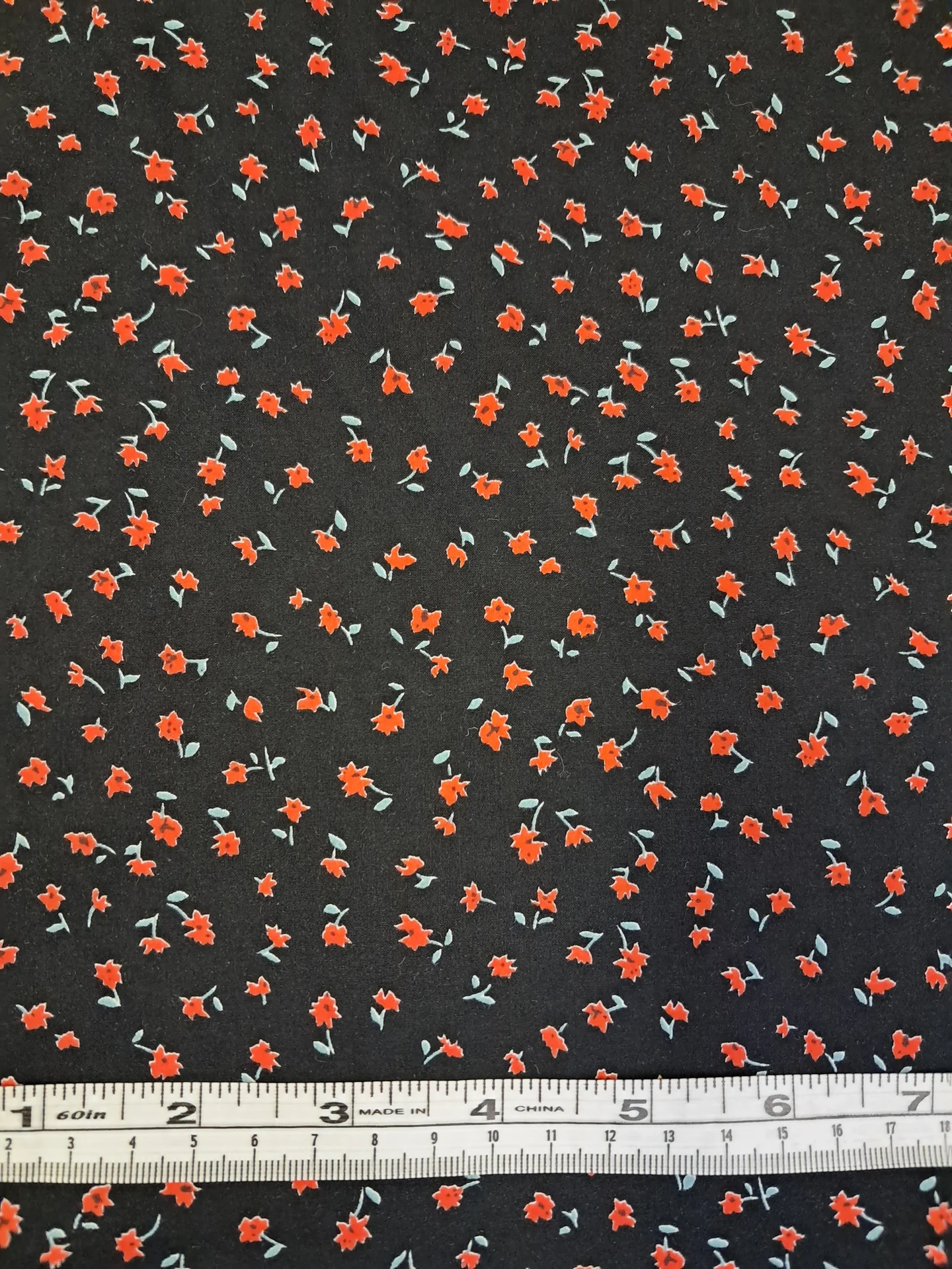 Fabric Peony Cotton Print