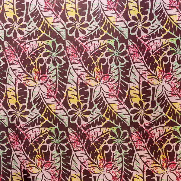 Fabric Polyester Print 1 Pink Burgundy