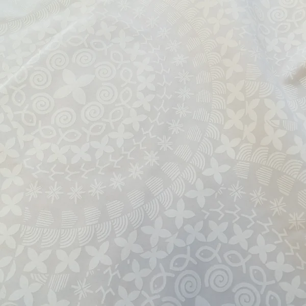 Fabric Printed Poplin White