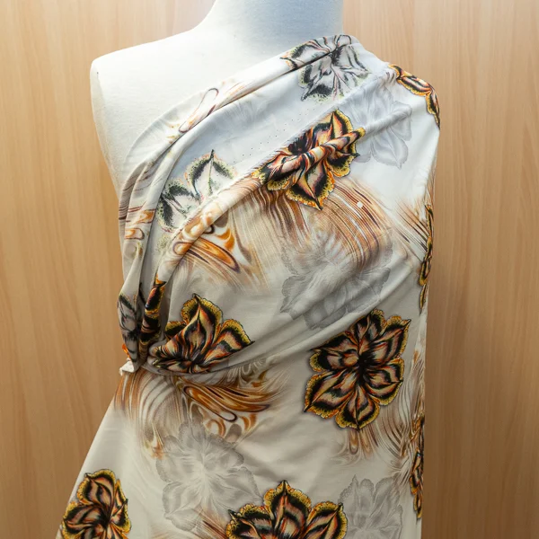 Fabric Printed Rayon W 2495 Colour 1