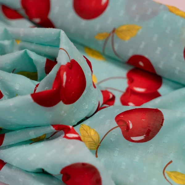 Fabric Staccato Cherry Print