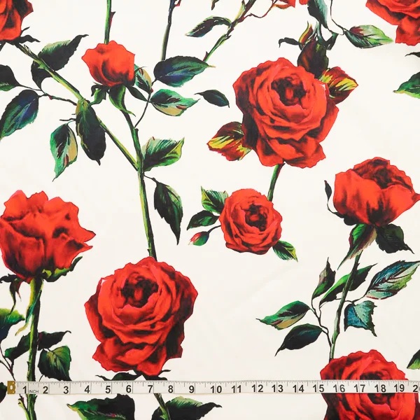 Fabric W 2527 Cotton Sateen Red Pink