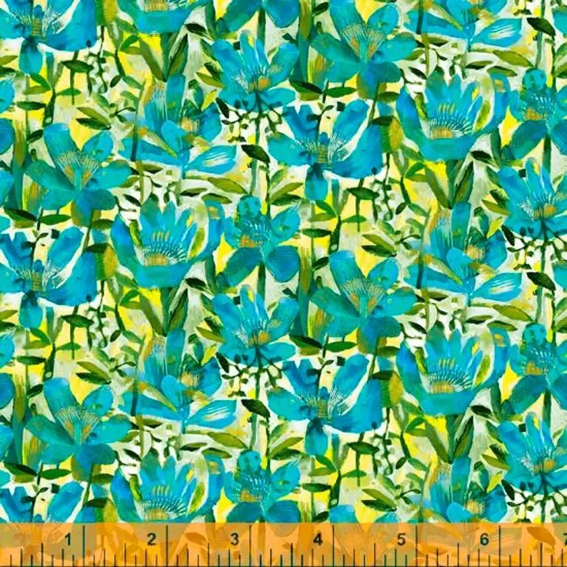 Flowers Alfie Green Blue Floral