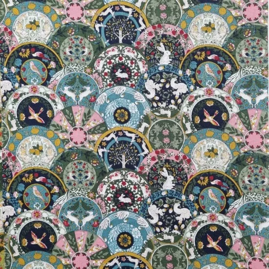 Flowers MUKO Green Blue Circle Design