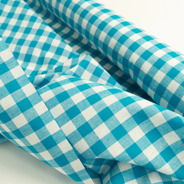 Gingham Des 1 12mm 4 Turquoise