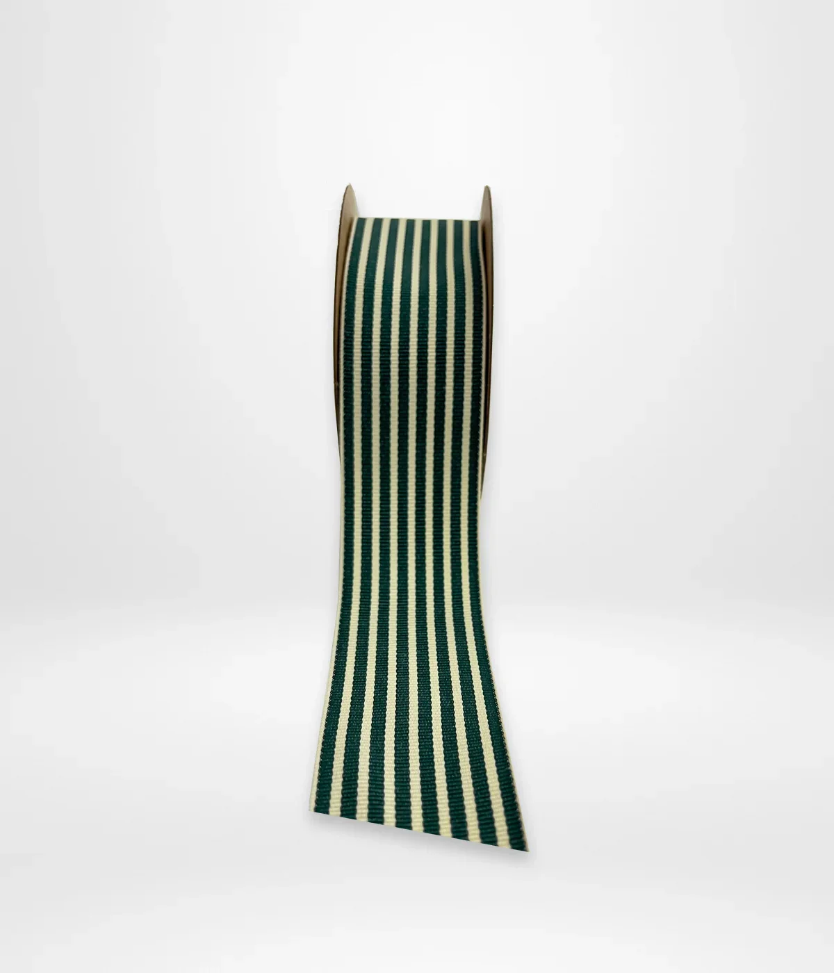 Grosgrain Stripe 38mm Pine Ecru