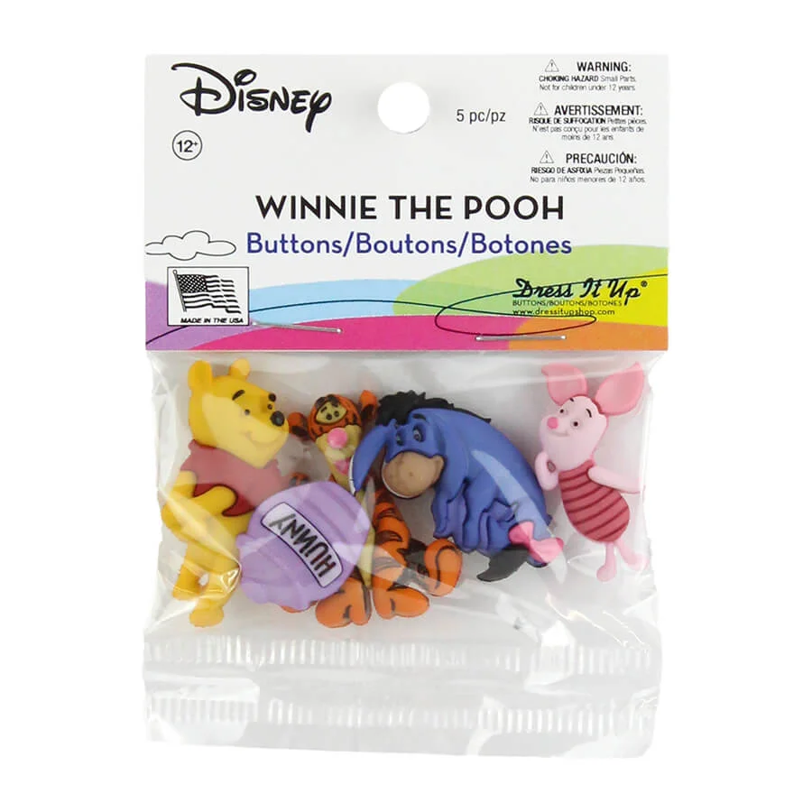 JJ7729 Winne The Pooh Buttons