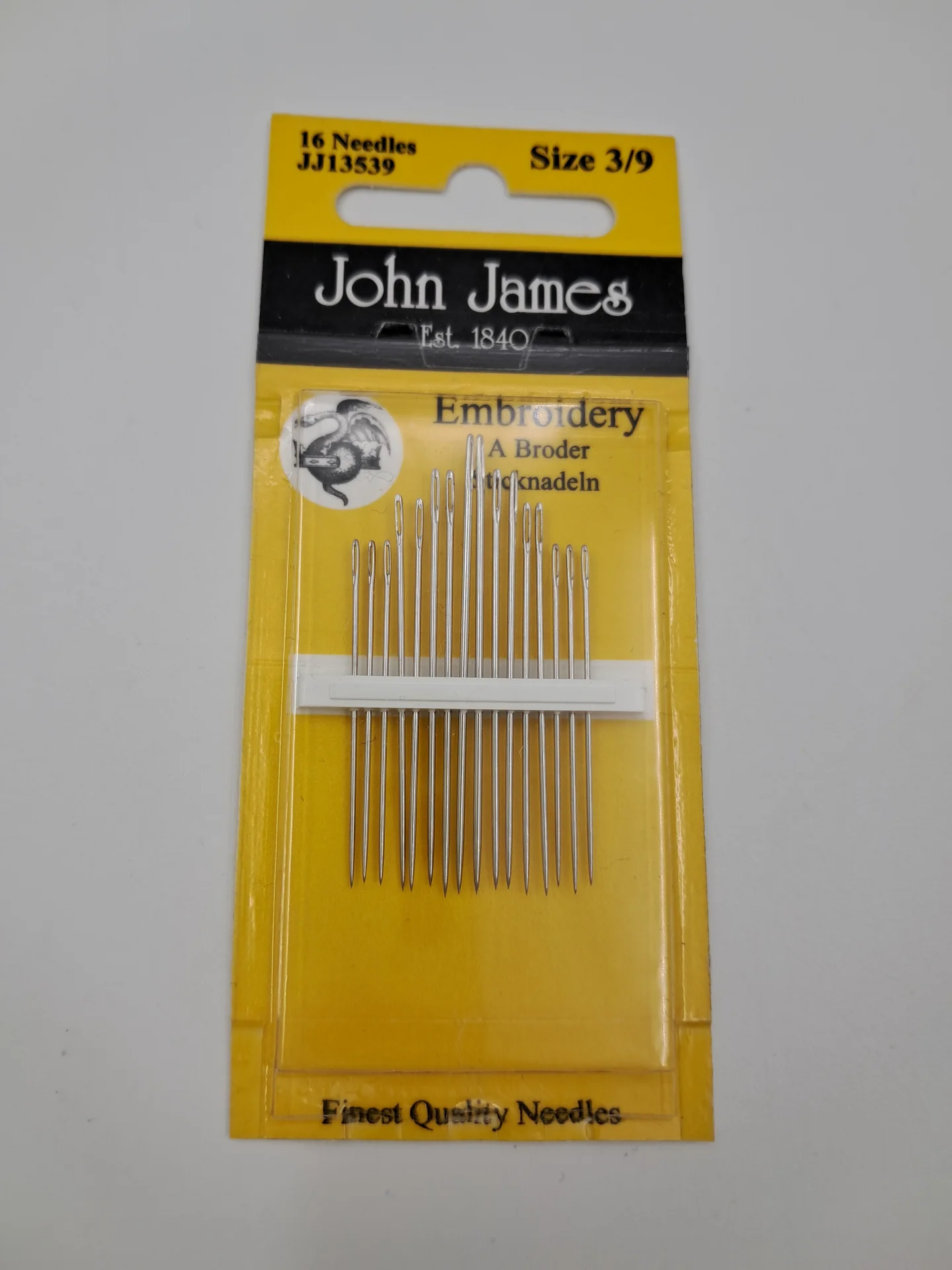 John James Needles Embroidery Crewels Size 3/ 9
