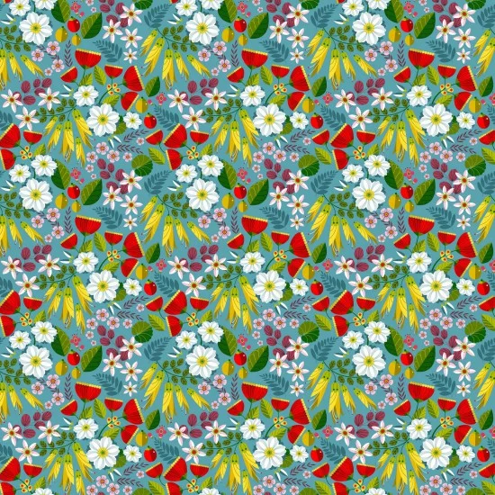 Kiwiana 81450 2 Floral Folk Tail