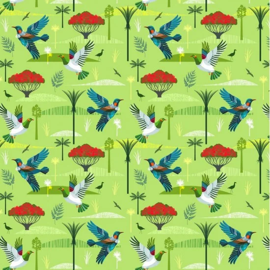 Kiwiana Land and Sea Green Birds