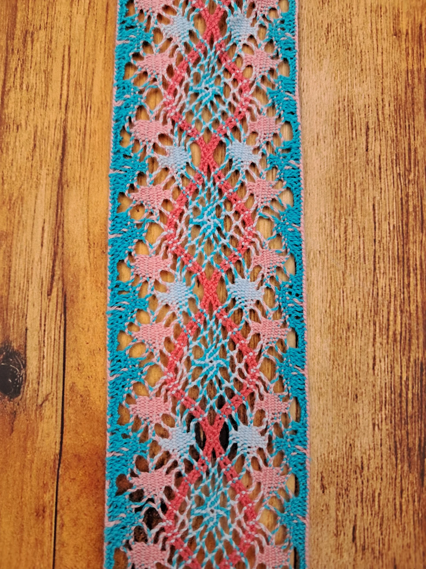 Lace Cluny 50mm Teal Coral