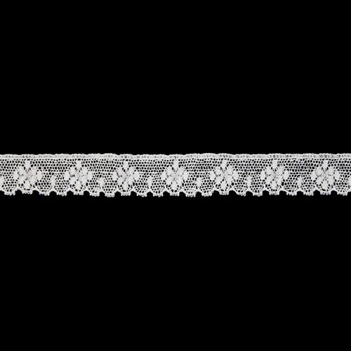Lace Leavers Cotton 17mm Off White