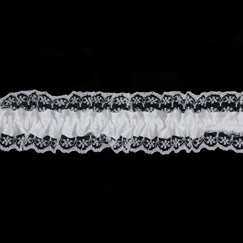 Lace Stretch Garter 45mm White