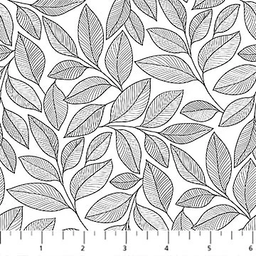 Leaves Simply Neutral Black On White