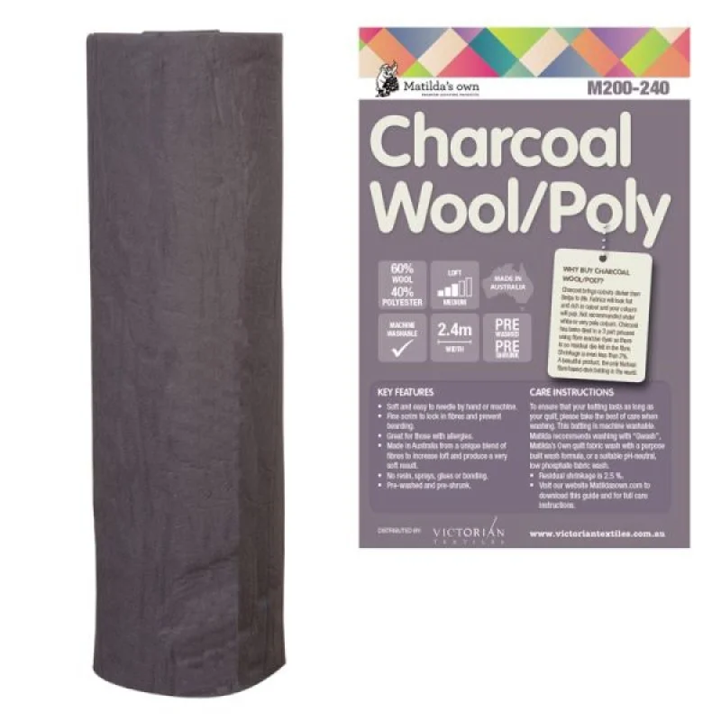 Matilda's Charcoal Wool Polyester
