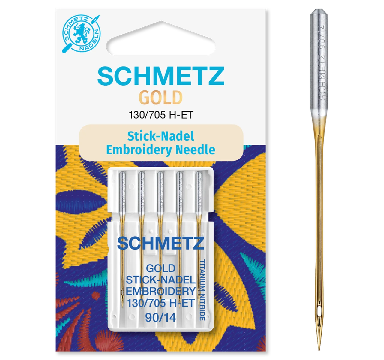 Needles Goldtitanium Embroidery 90/14