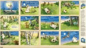 Patchwork Panel Book Quiet Bunny Night Song