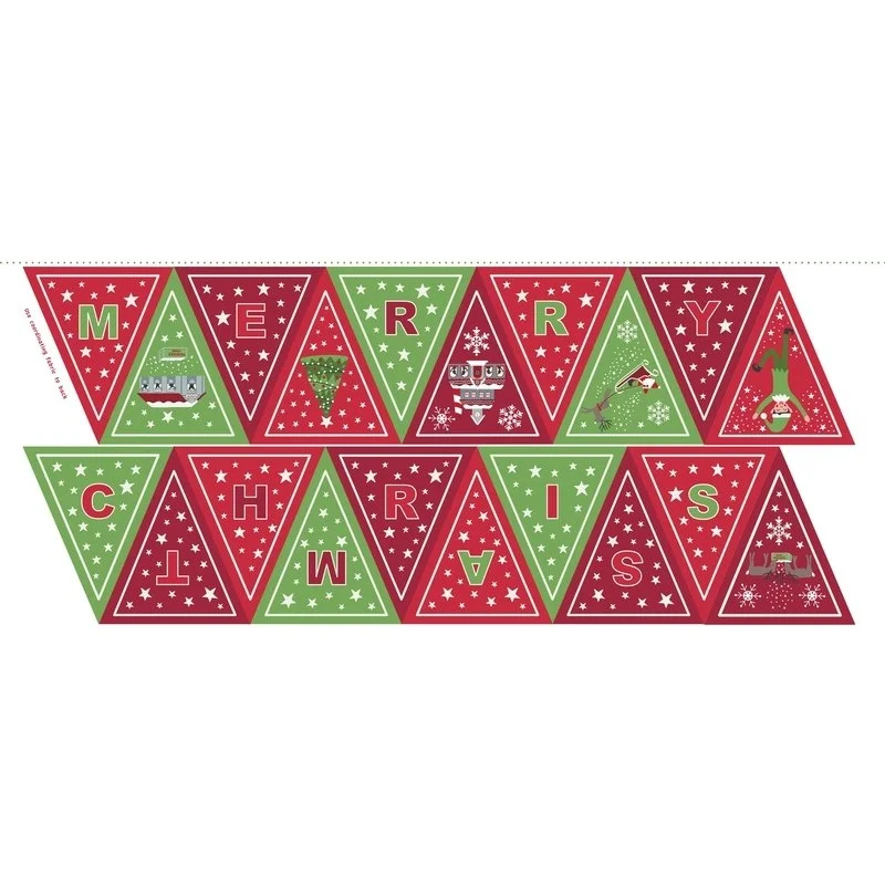 Patchwork Panel Bunting Christmas Glow
