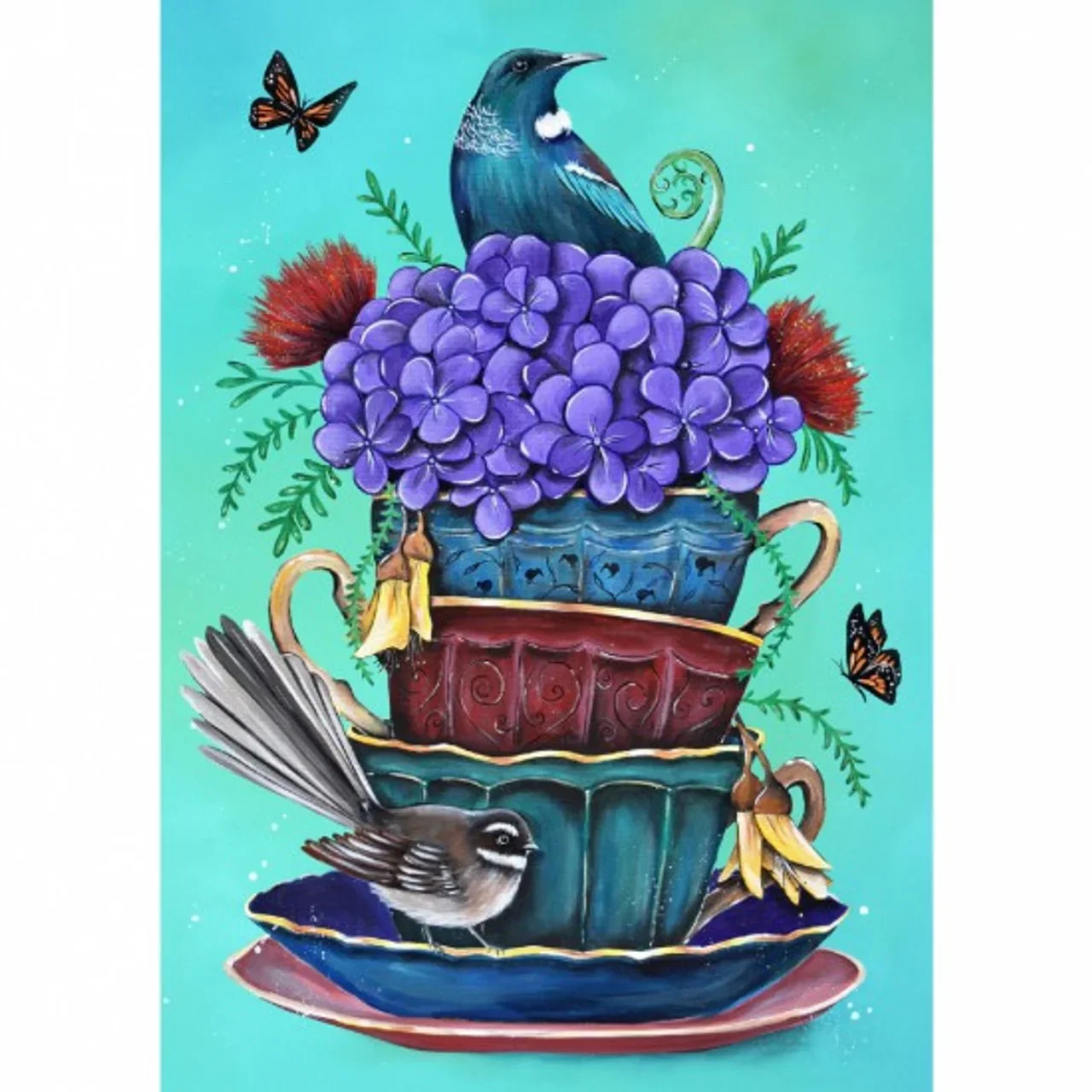 Patchwork Panel Garden High Tea Kiwiana