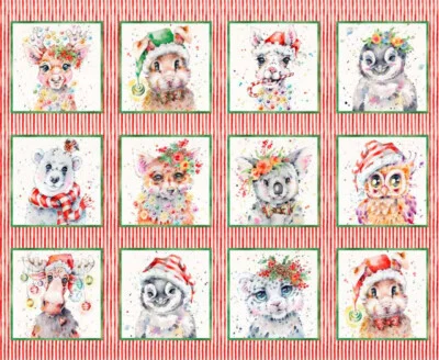 Patchwork Panel Little Darlings Xmas