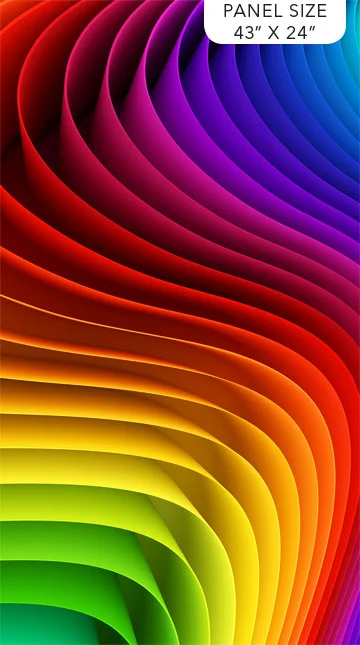 Patchwork Panel Rainbow Wave